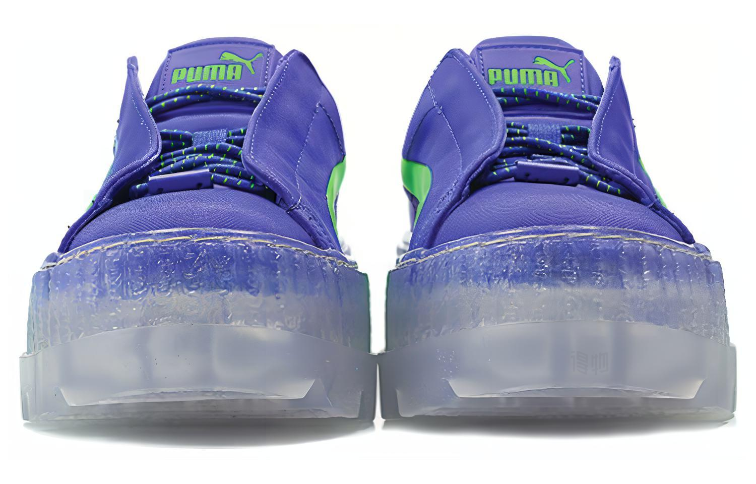 Женские кроссовки PUMA x Fenty Rihanna Fenty Cleated Creeper Surf (сине-зеленые) — фото 4