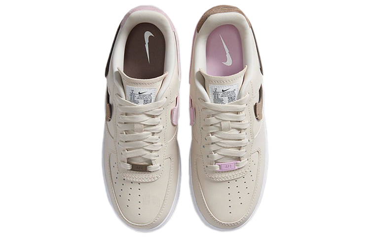 Женские кроссовки Nike Air Force 1 (коричнево-розовые) — фото 4