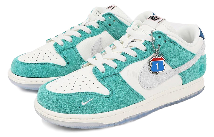 Кеды Nike x Kasina Dunk road sign (мятные) — 涡轮绿 — фото 3