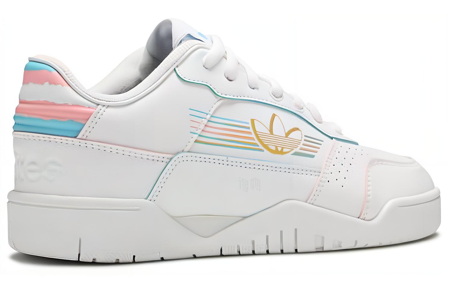 Кеды adidas originals Carrera Low Pride (белые с радужным принтом) — Белый — фото 4