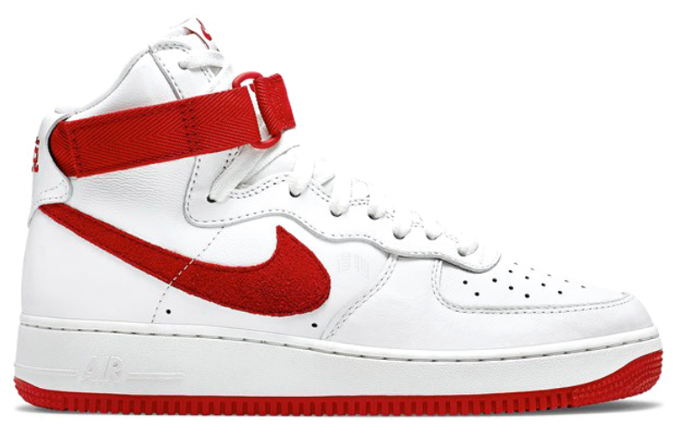 Кроссовки Nike Air Force 1 Nai KE (бело-красные) — фото 2