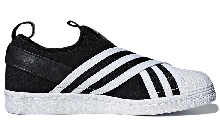 Женские слипоны adidas Superstar SlipOn (черно-белые) — Чёрный / белый — фото 2