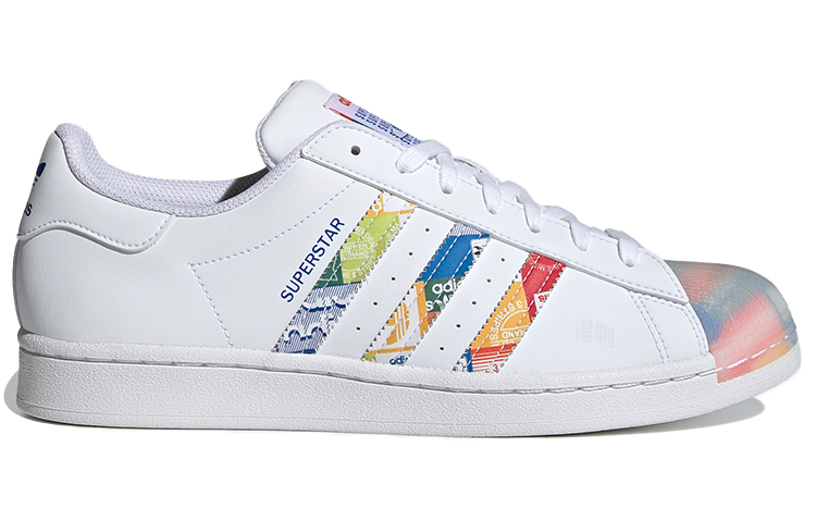 Кеды adidas originals SUPERSTAR (бело-желто-синие) — фото 2