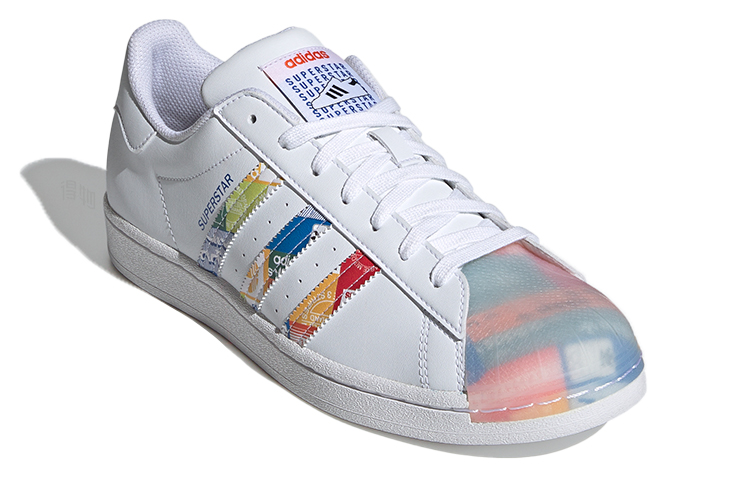 Кеды adidas originals SUPERSTAR (бело-желто-синие) — фото 3