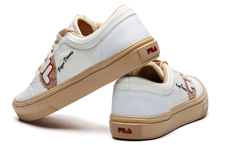 Женские кеды Fila Fusion (бело-коричневые) — Белый / коричневый — фото 4