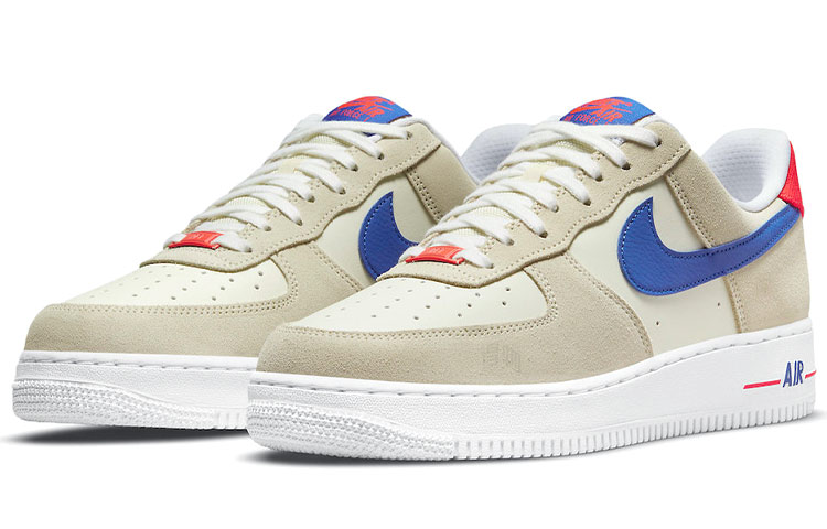 Мужские кроссовки Nike Air Force 1 07 LV8 "USA" (бело-сине-красная) — фото 2