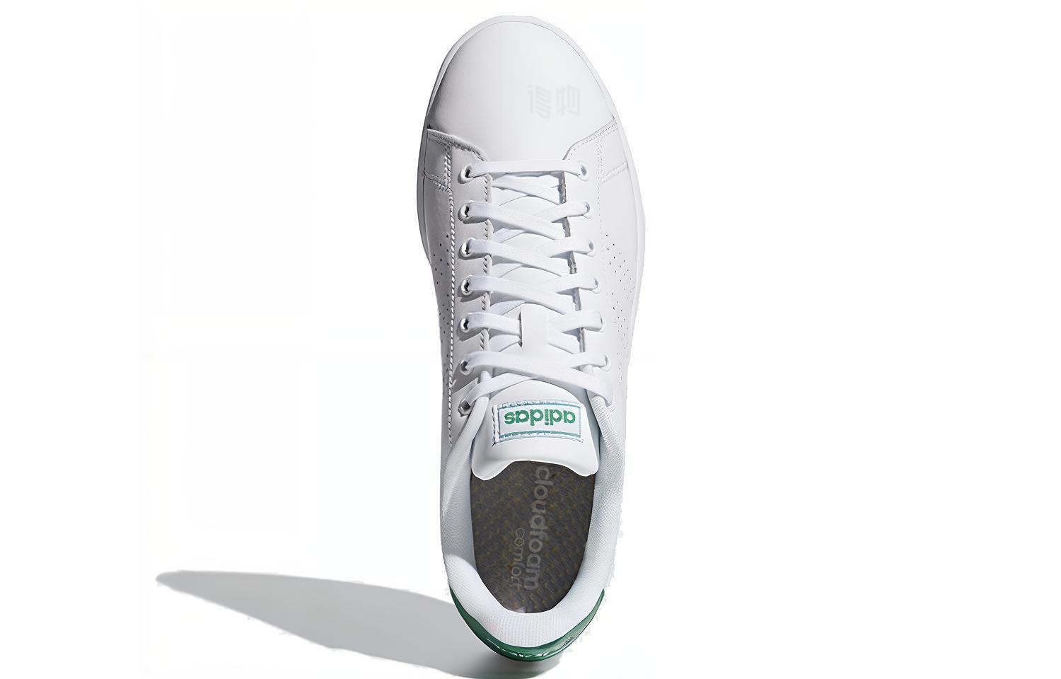 Кеды adidas neo ADVANTAGE (бело-зеленые) — фото 4