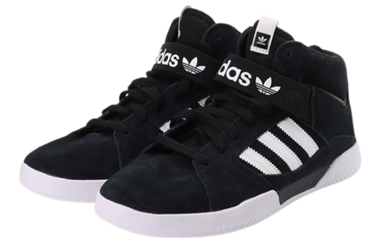 Мужские кеды adidas originals VRX Mid (черно-белые) — фото 3
