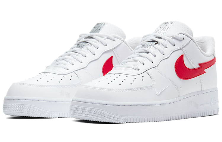 Кроссовки Nike Air Force 1 "Euro Tour" (бело-красные) — фото 3