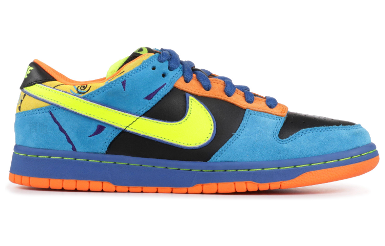 Мужские кроссовки Nike Dunk SB Skate or Die (сине-черно-желтые) — 黑/霓虹黄 — фото 2