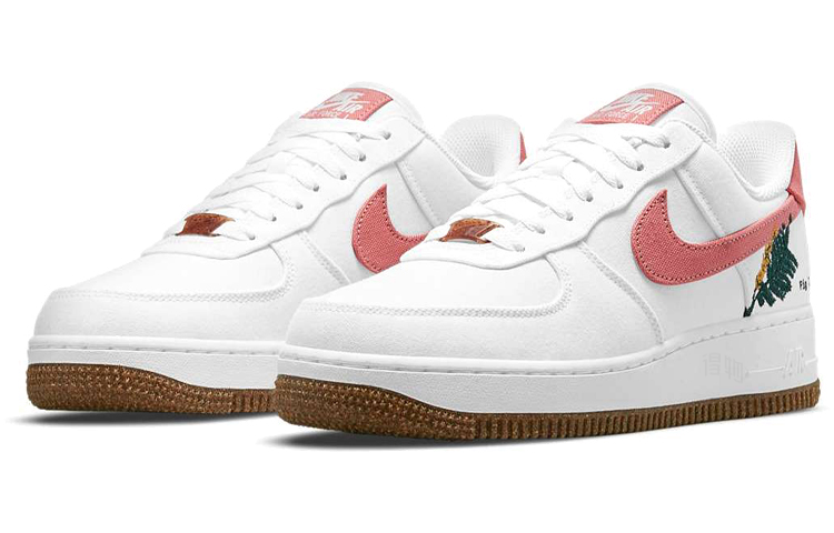 Женские кеды Nike Air Force 1 Catechu (розово-белые) — фото 3