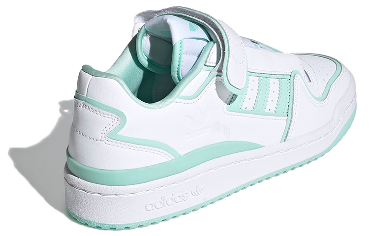 Женские кеды adidas originals FORUM plus (зелено-белые) — Белый / зелёный — фото 4