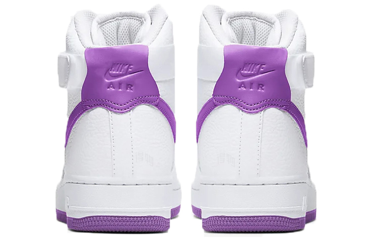 Женские кеды Nike Air Force 1 (бело-фиолетовые) — фото 4
