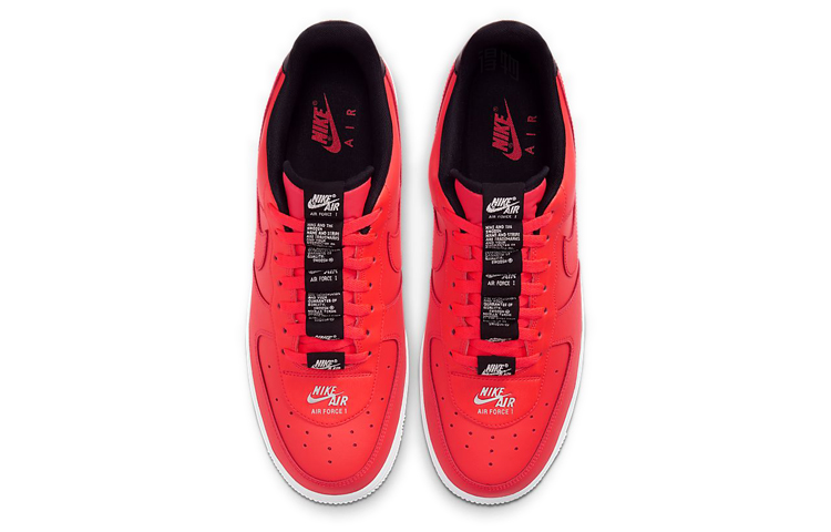 Мужские кроссовки Nike Air Force 1 07 'Double Air' (красно-черный) — Красныйчёрный — фото 5