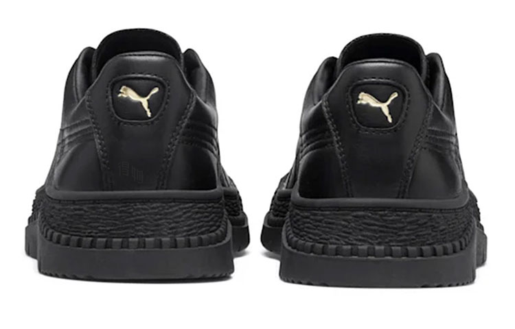 Женские кеды PUMA Utility Leather (черные) — Чёрный — фото 4
