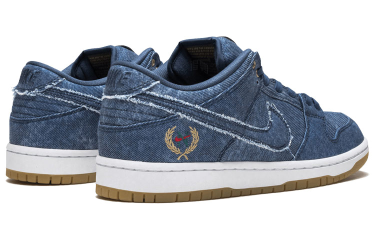 Кеды Nike Dunk SB Rivals Pack East OG (джинсово-синие) — Синий / коричневый / белый — фото 4