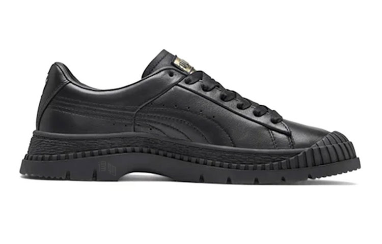 Женские кеды PUMA Utility Leather (черные) — Чёрный — фото 2