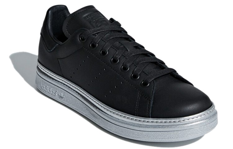 Женские кеды adidas originals STAN SMITH (черно-серые) — Чёрный / серый — фото 3
