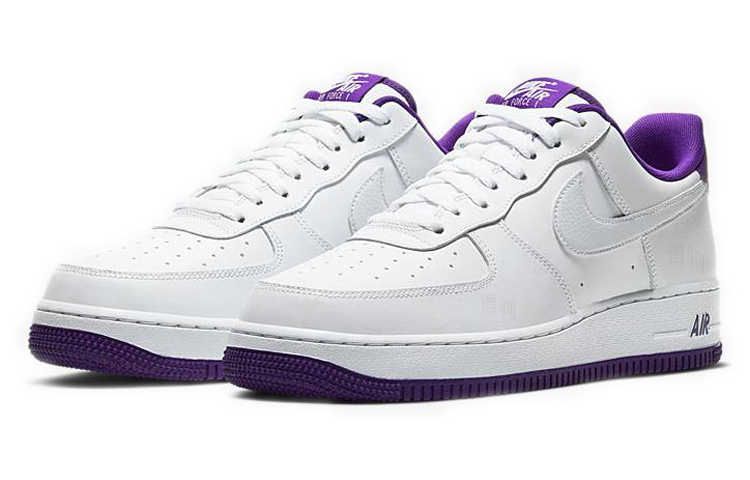 Кроссовки Nike Air Force 1 (бело-фиолетовые) — фото 3