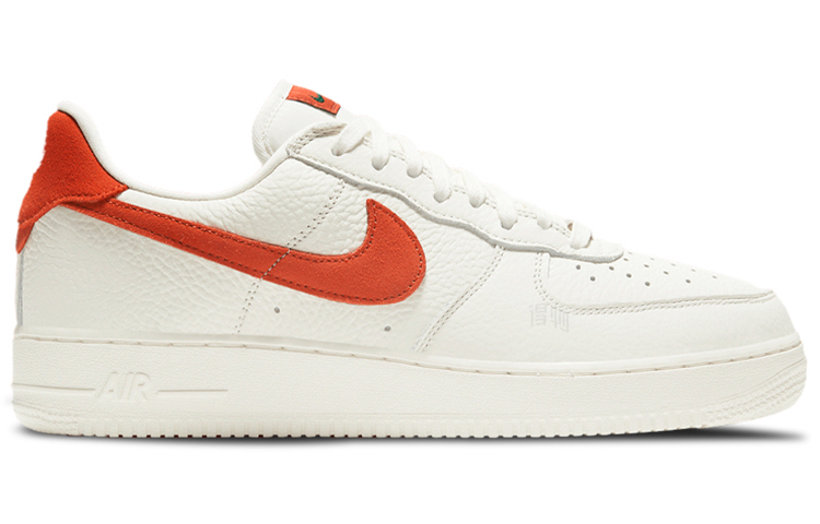 Кроссовки Nike Air Force 1 07 Craft "Mantra Orange" (бело-оранжевые) — Белый / оранжевый — фото 2