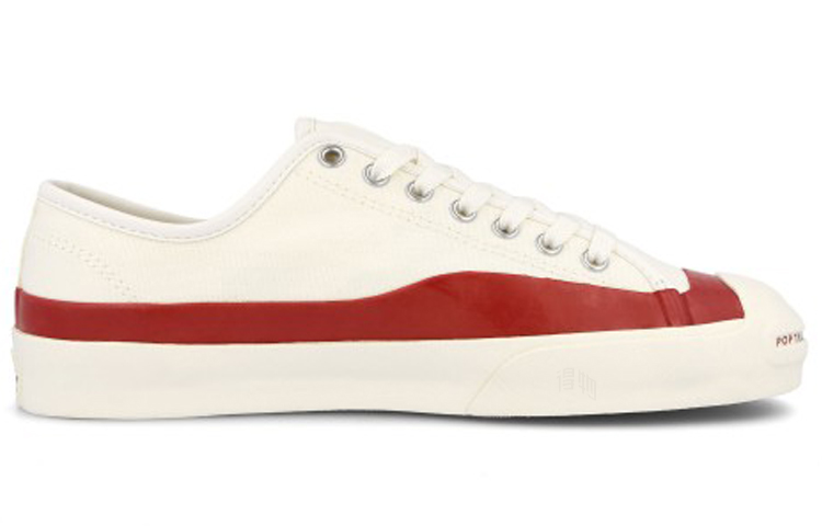 Кеды POP Trading x Converse Jack Purcell Pro PTC OX (бело-красные) — Белый / красный — фото 2