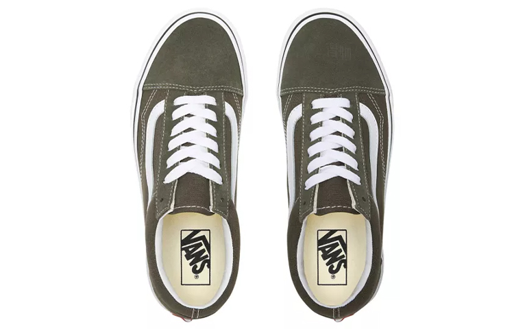 Кеды Vans Old Skool (оливковые) — фото 4