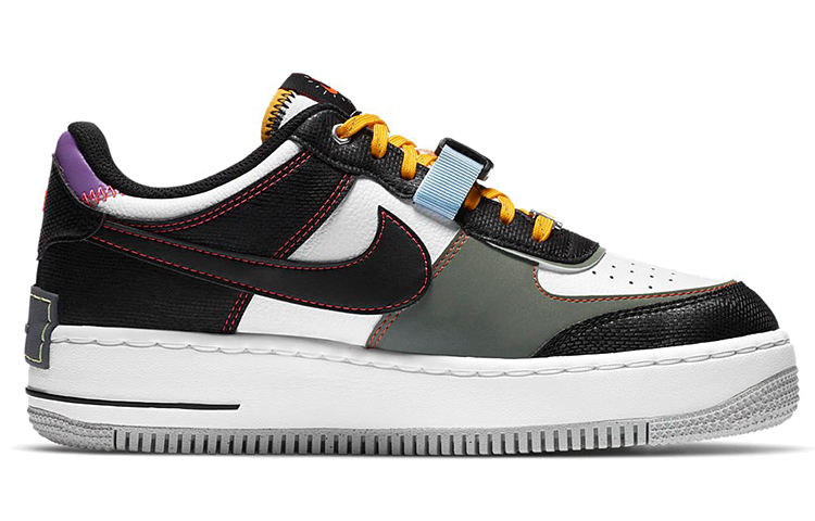 Женские кроссовки Nike Air Force 1 "Shadow" (черно-белые) — фото 2