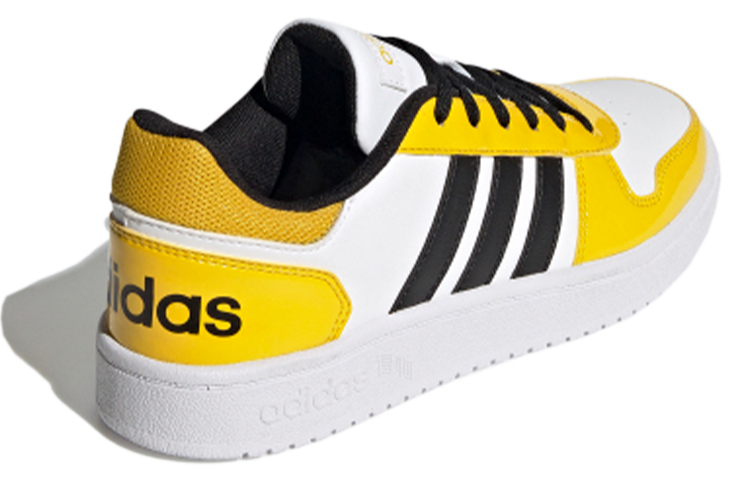 Женские кроссовки adidas neo Hoops 2.0 (бело-желтые) — фото 4