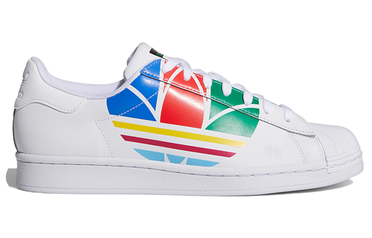 Кеды adidas originals Superstar (белые с радужным) — фото 2