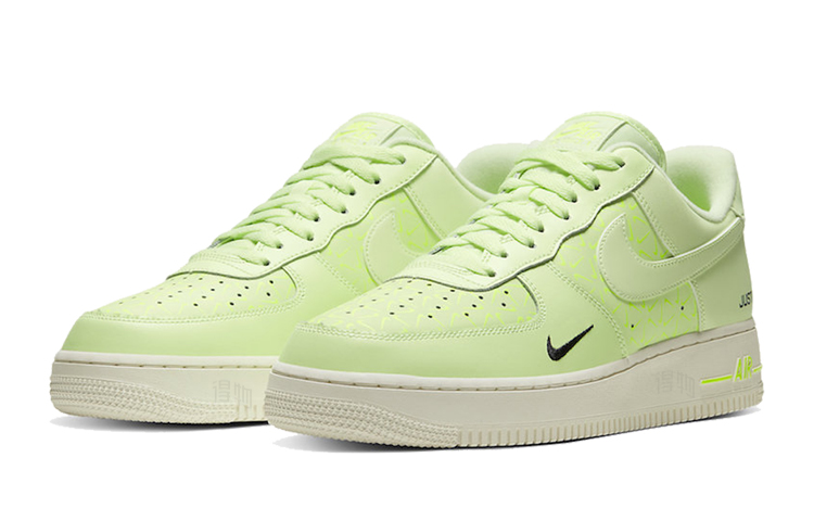 Кроссовки Nike Air Force 1 “Just Do It” (светло-зеленые) — Зелёный — фото 3