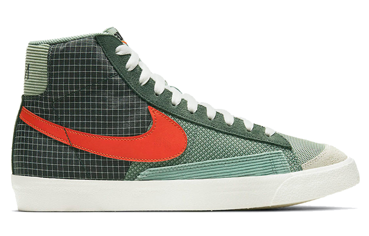 Мужские кеды Nike Blazer 77 Patch "Dutch Green" (зелено-оранжевые) — фото 2