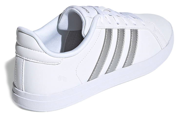 Женские кеды adidas neo Courtpoint X (бело-серебряные) — Белый / серебристый — фото 4