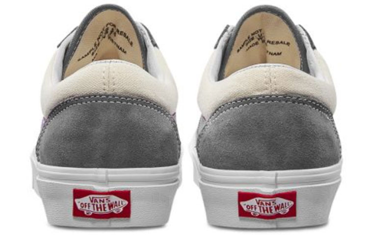 Женские кеды Vans Old Skool (бежево-фиолетовые) — фото 4