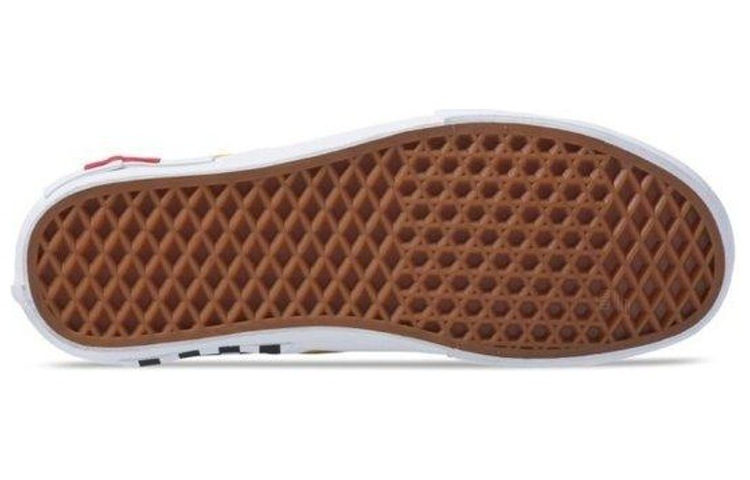 Кеды Vans Slip-On Cap Checkerboard (желтые) — фото 4