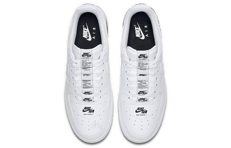 Кроссовки Nike Air Force 1 07 'Double Air' (черно-белые) — Чёрныйбелый — фото 4