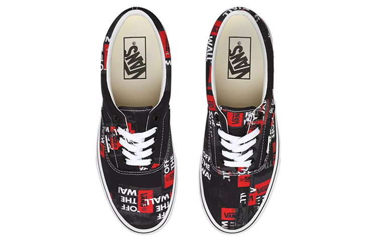 Кеды Vans Era Packing Tape (черно-красные) — фото 3