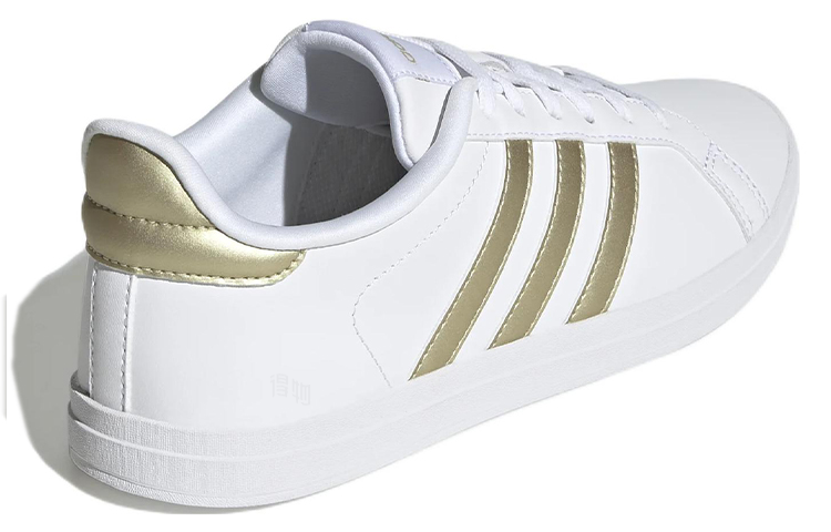 Женские кеды adidas neo Courtpoint (бело-золотые) — фото 4