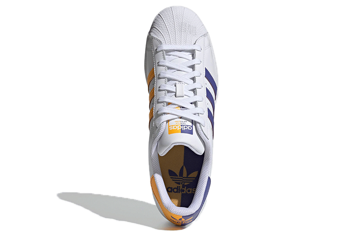 Кеды adidas originals SUPERSTAR (белый / фиолетовый / желтый) — Белый / фиолетовый / жёлтый — фото 5