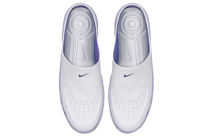Женские сабо Nike Air Force 1 (бело-фиолетовые) — Белыйфиолетовый — фото 4