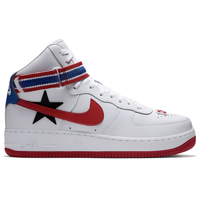 Кроссовки Nike Air Force 1 Riccardo Tisci (белый / синий / красный) — фото 2