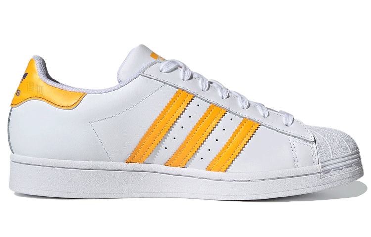 Кеды adidas originals SUPERSTAR (белый / фиолетовый / желтый) — Белый / фиолетовый / жёлтый — фото 2