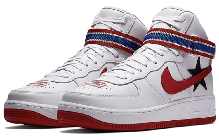 Кроссовки Nike Air Force 1 Riccardo Tisci (белый / синий / красный) — фото 3