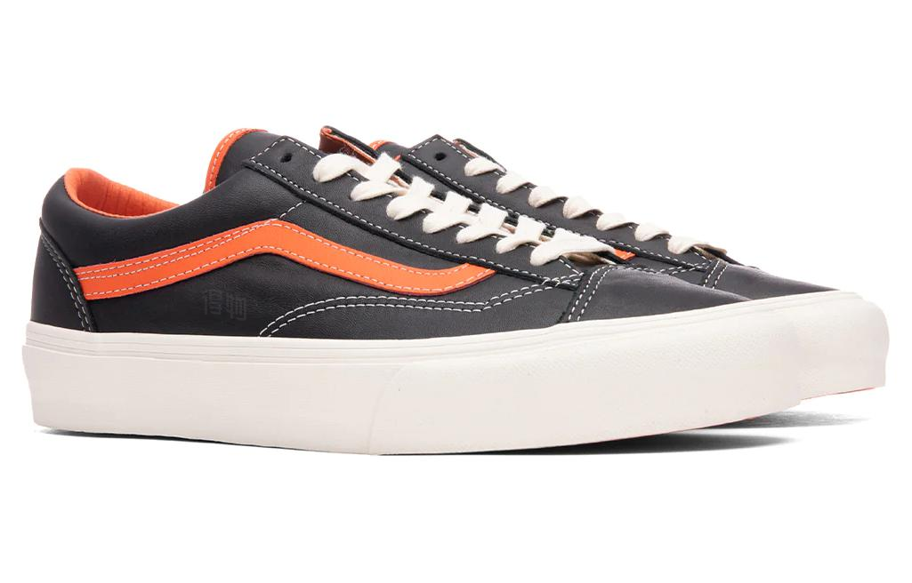 Кеды Vans Style 36 Vault VLT LX (черно-оранжевые) — Чёрный / оранжевый — фото 2