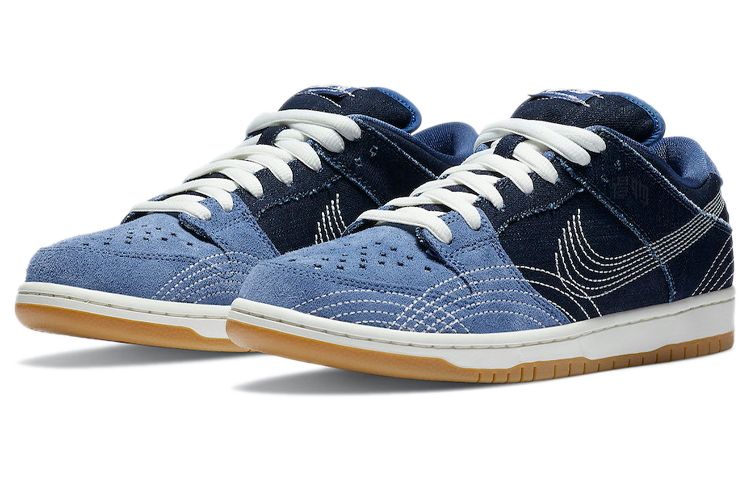 Кроссовки Nike Dunk SB Pro Prm Sashiko (сине-черные) — Синий — фото 3
