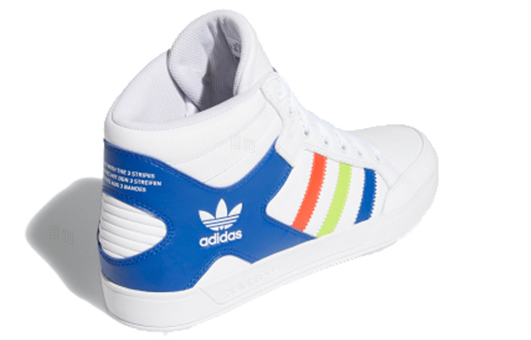 Кеды adidas originals Hardcourt HI (бело-синие) — Белый / синий / красный / зелёный — фото 3