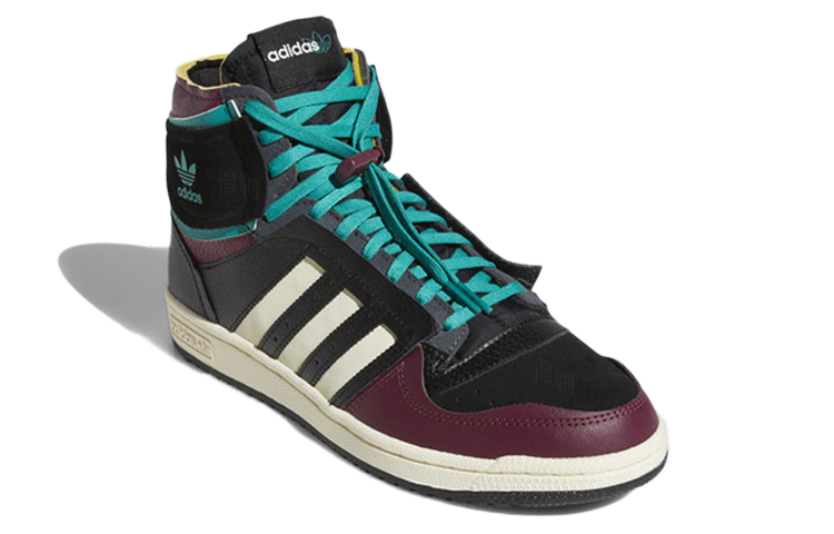 Мужские кеды adidas originals Top ten DE (черно-красные) — фото 3