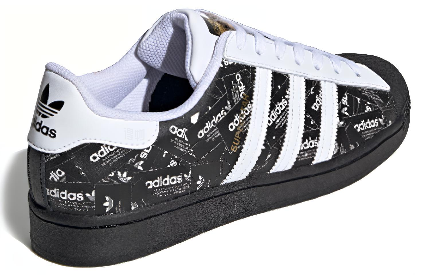 Кеды adidas originals SUPERSTAR (черно-белые) — 黑亮白色 — фото 4
