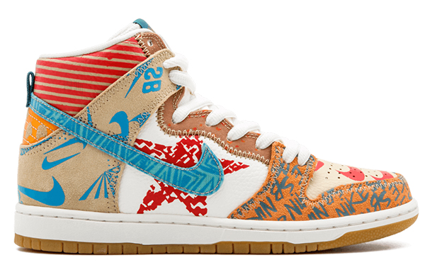 Кроссовки Nike Dunk SB High Thomas Campbell What The Dunk (разноцветные) — 彩色 — фото 2