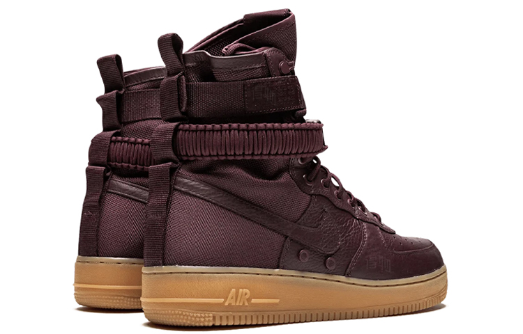 Мужские кроссовки Nike Air Force 1 "Deep Burgundy" (бордовые) — Красныйкоричневый — фото 3