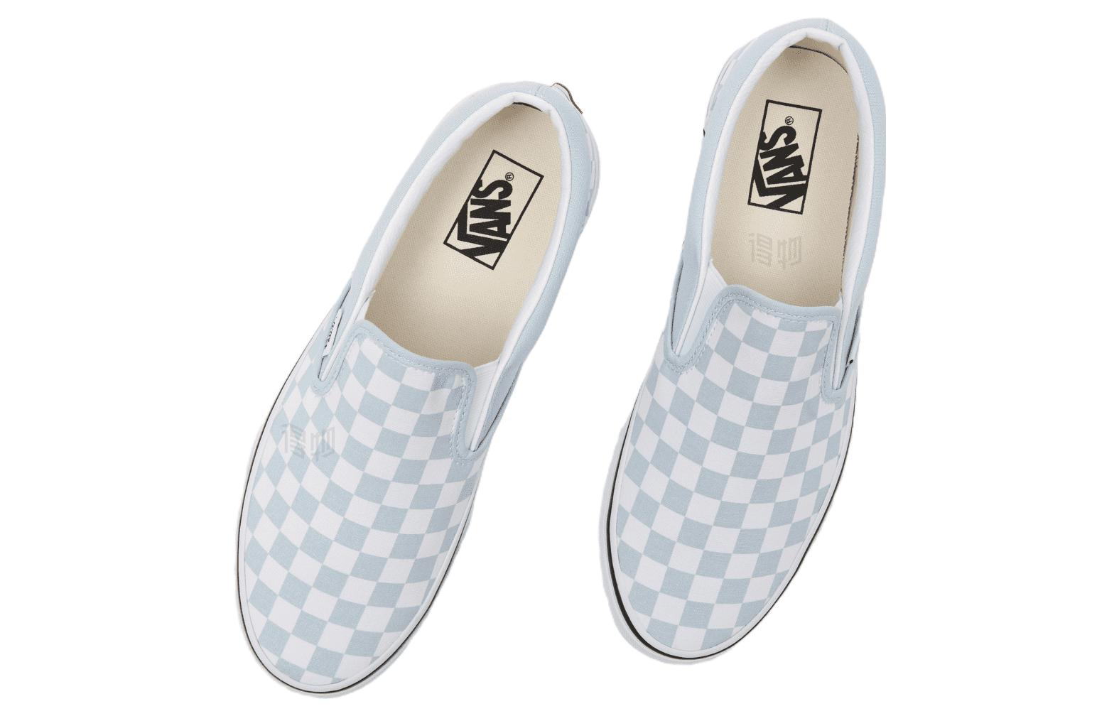 слипоны Vans slip-on (бело-синий) — фото 4